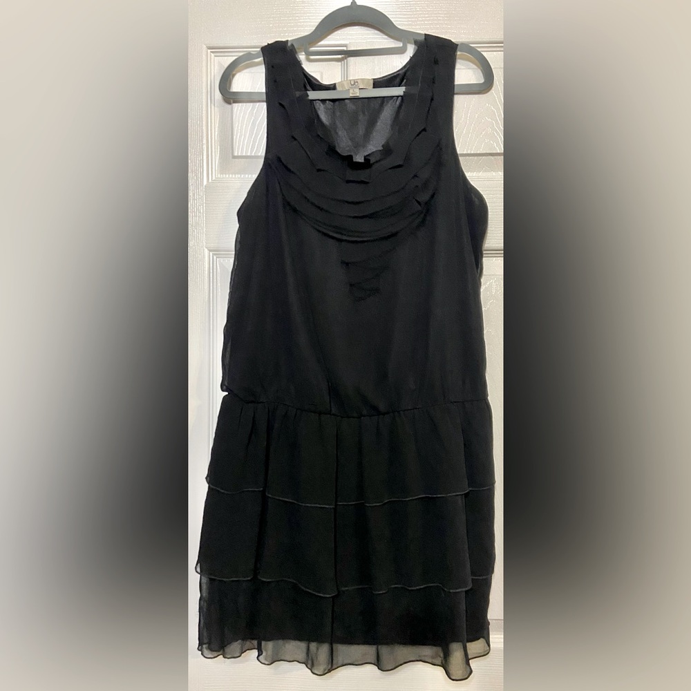 Ya Los Angeles Women’s Black Ruffle Dress Sz Large